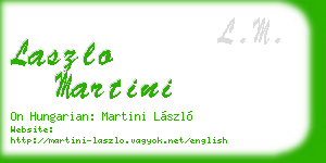 laszlo martini business card